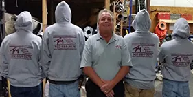 Trade Mark Floors installers removing existing commercial flooring